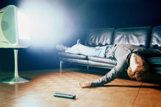 sleep at tv